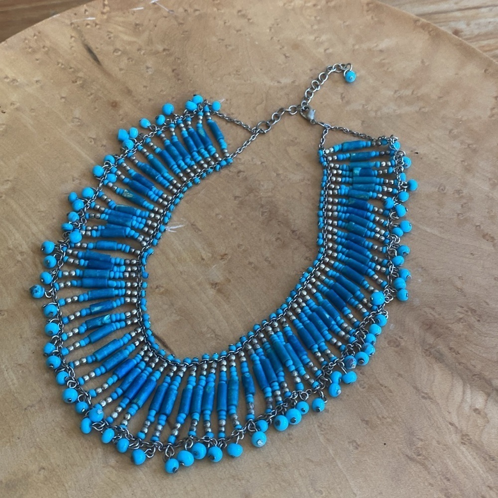 Beaded statement necklace